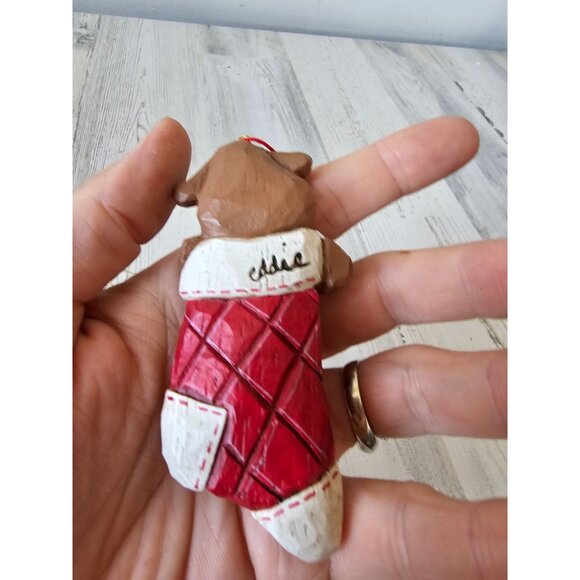 Vintage Eddie walker dog Angel ornament stocking bulldog good dog puppy Xmas tre - Picture 9 of 9
